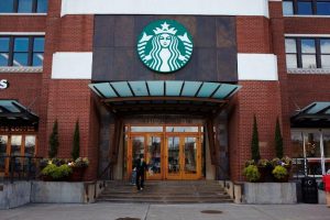 front of Starbucks store
